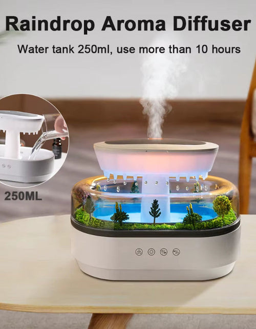 Load image into Gallery viewer, AuraMist Raindrop Humidifier – Aromatherapy Diffuser with Rainbow Light &amp; Essential Oil Benefits for Home
