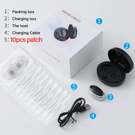 SmartSnore™ 5-Pair EMS Anti-Snoring Device – Breathe Easy, Sleep Deep