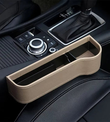 LuxPocket™ Leather Car Seat Gap Organizer – Declutter Your Drive in Style