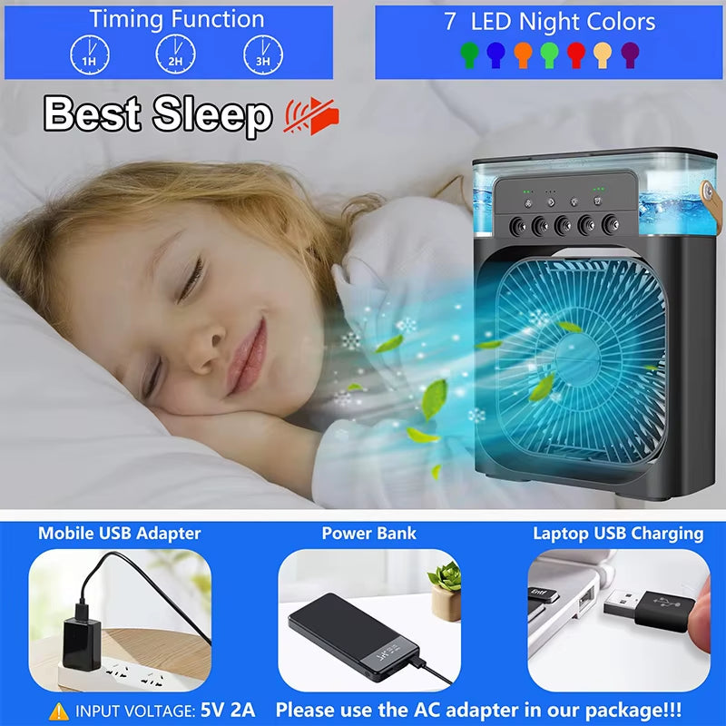 BreezeLoop Pro – Bladeless Rechargeable Neck Fan with 3-Speed Cooling for Summer Comfort
