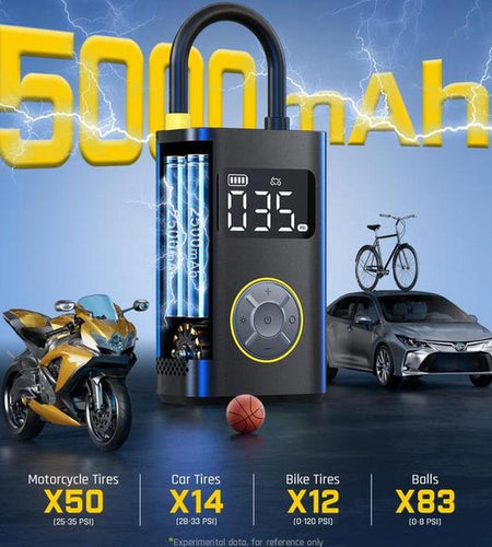 Portable Tire Inflator: Smart ON/OFF Hose Design