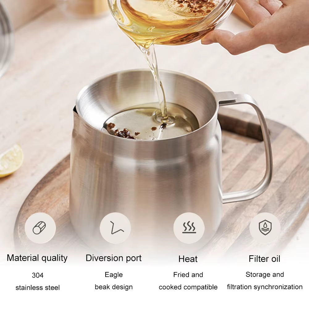FryMaster 1.5/2L Stainless Steel Kitchen Fryer – Large Capacity Deep Frying Pot with Oil Filter