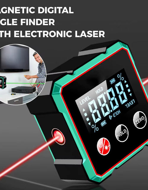 Load image into Gallery viewer, AngleMaster 360° Digital Protractor – Magnetic Laser Angle Finder with LCD Display &amp; Inclinometer
